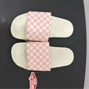 Women’s size 11 Pink Checkered Van Slides